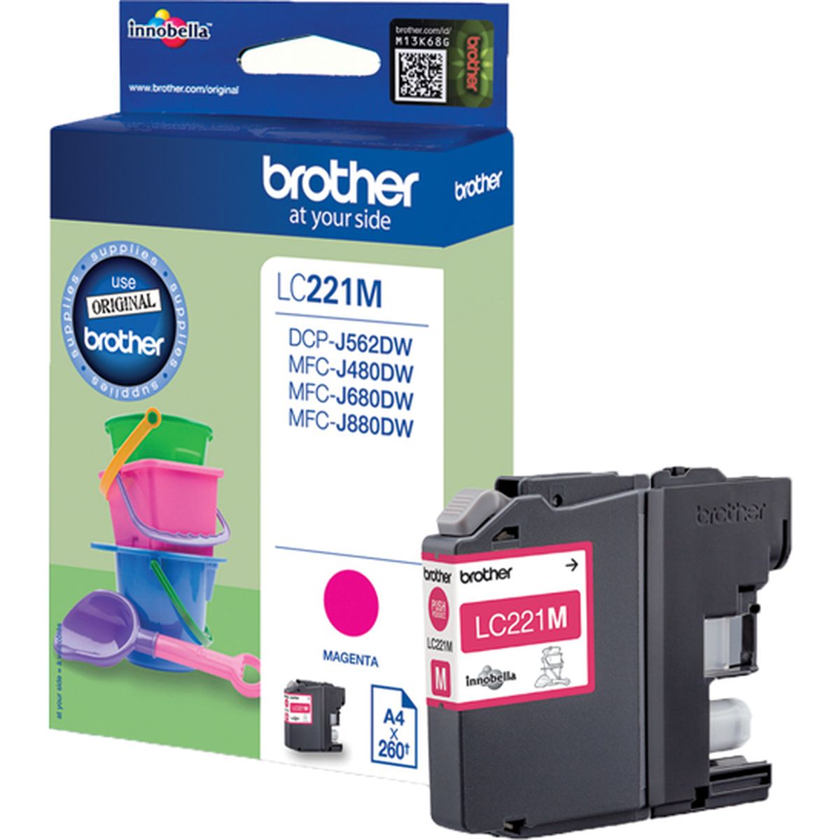 Brother LC-221 M Ink Magenta 300 Pages