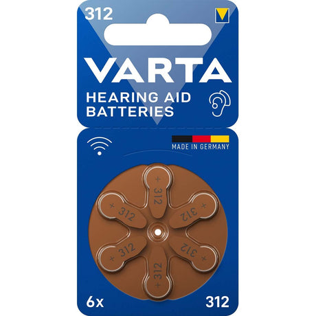 Varta Zinc-Air Battery PR41 | 1.45 V DC | 6-BLISTER | Gehoorapparaat | Brown