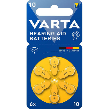 Varta Zinc-Air Battery PR41 | 1.45 V DC | 6-BLISTER | Gehoorapparaat | Yellow