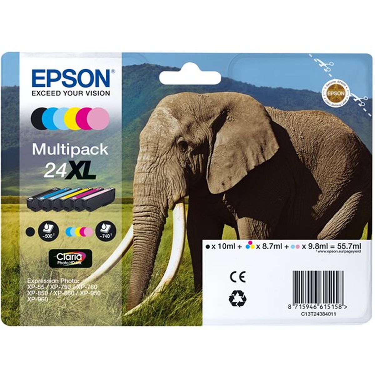 Epson 24XL Claria Multipack BK/Y/C/M/LC/LM - image 3 of 3