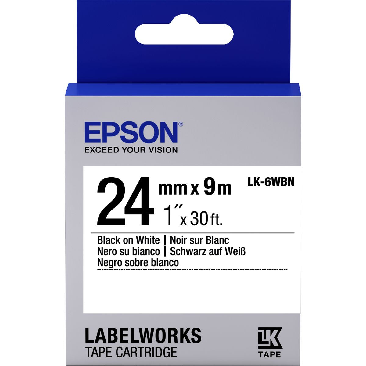 Epson Ribbon LQ-6WBN Standard Black White 24mmx9m C53S656006