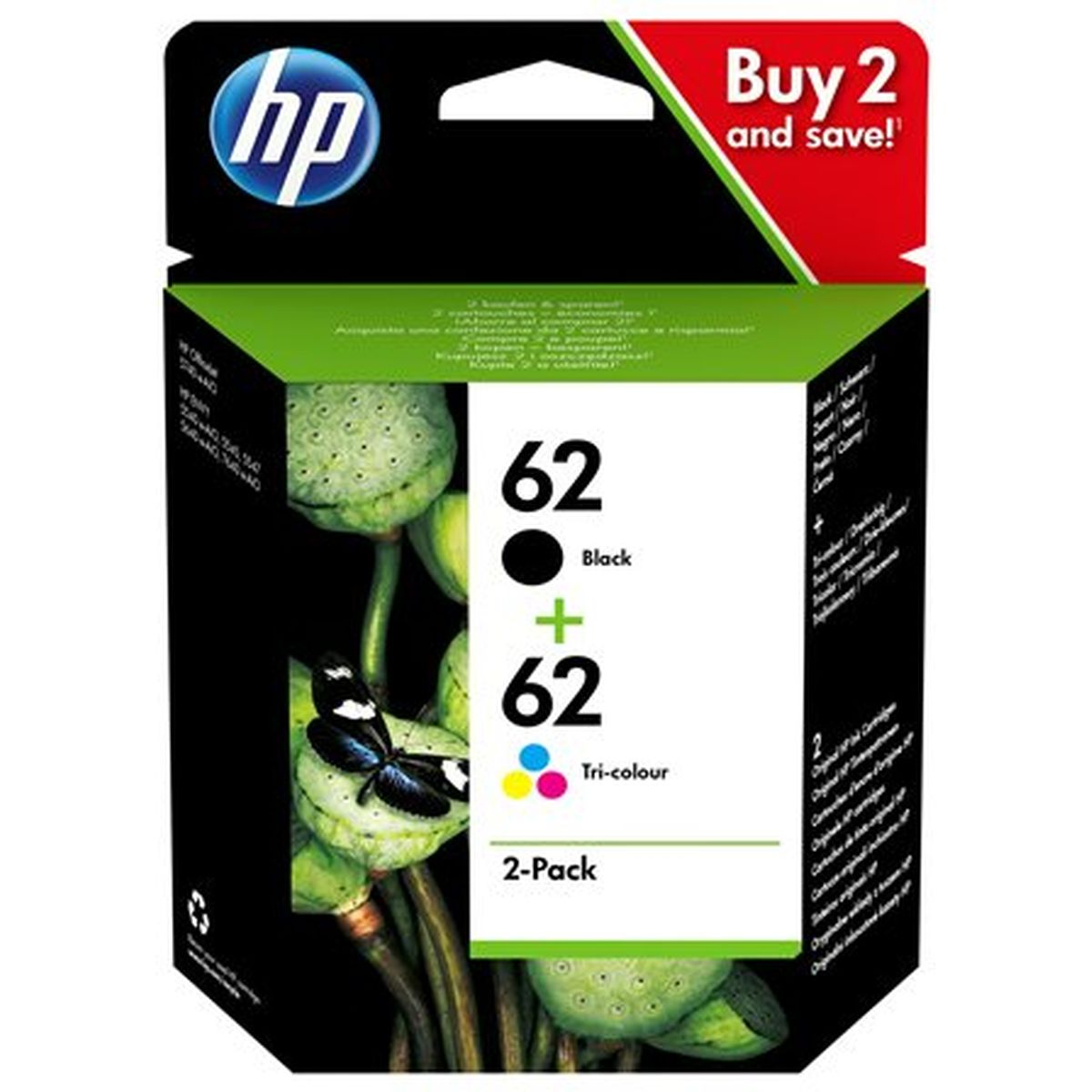 HP 62 Combo 2-pack N9J71AE#301 - image 2 of 2