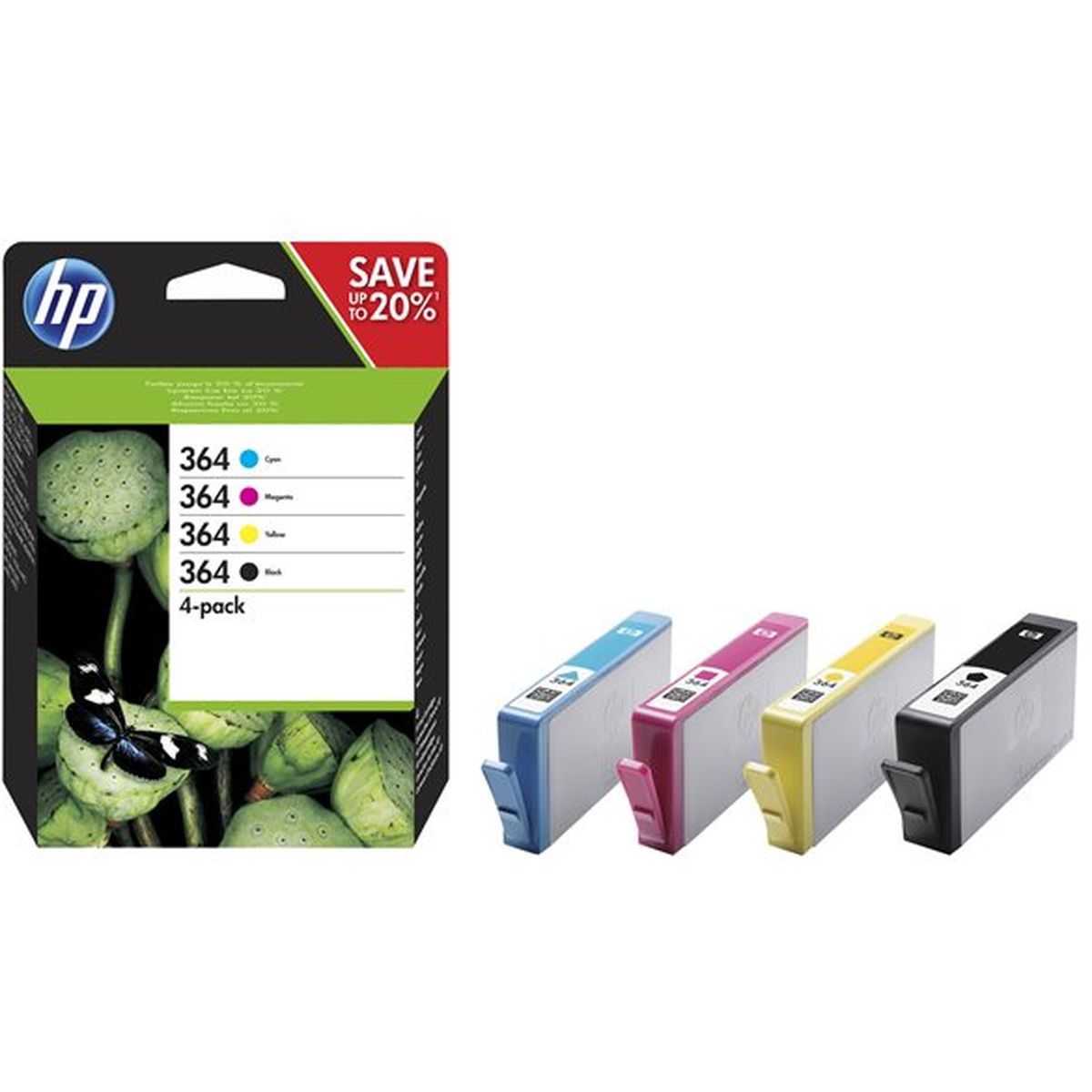 HP 364 Black & Tri-Colour Combo 4-pack