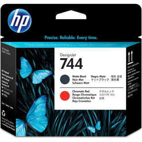HP 744 Print Head Mat Black & Red F9J88A