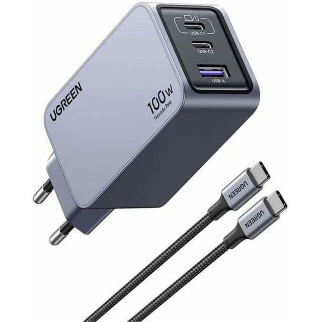 Ugreen Nexode Pro 100W 3-Port Gan Fast Charger Set EU