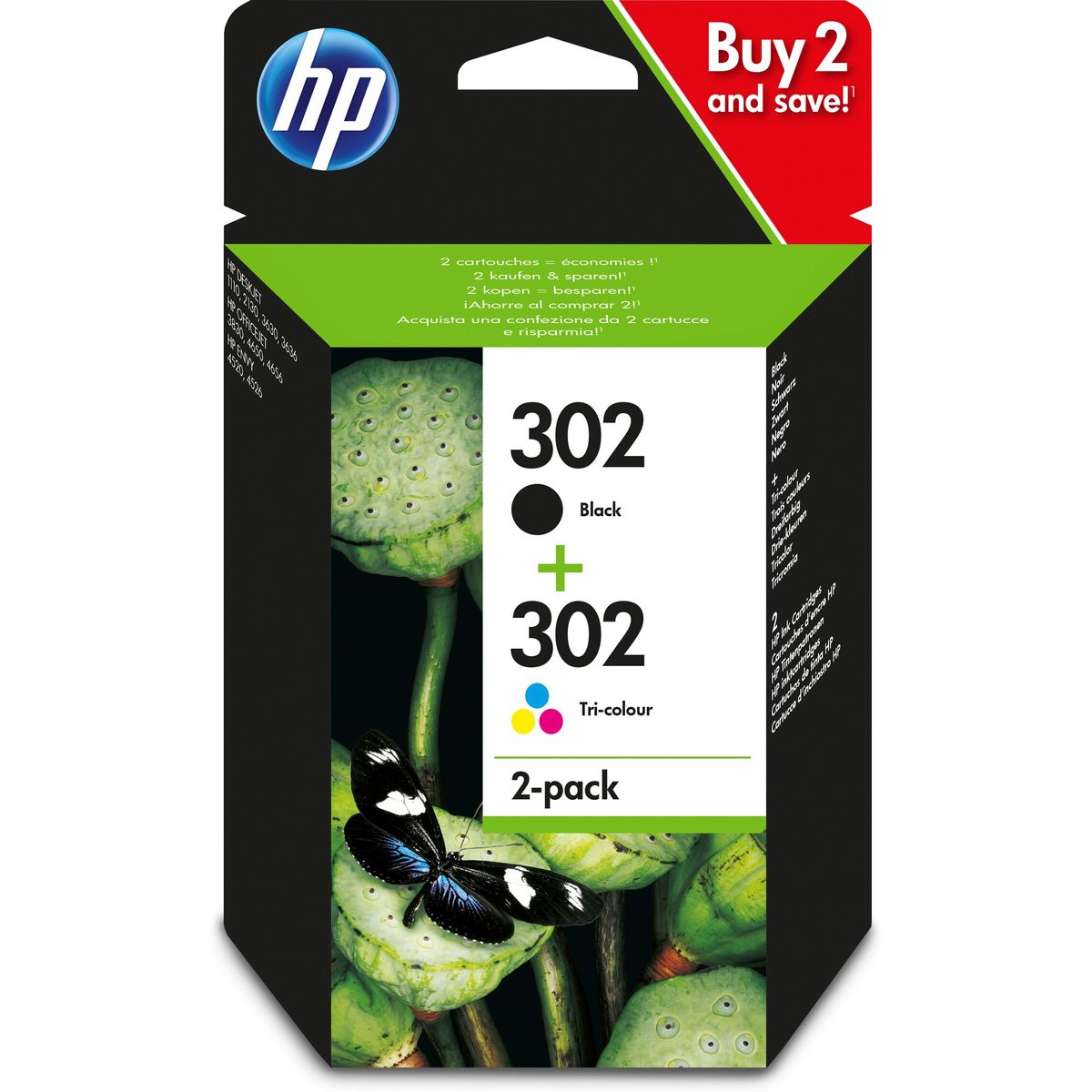HP 302 Combo 2-pack X4D37AE