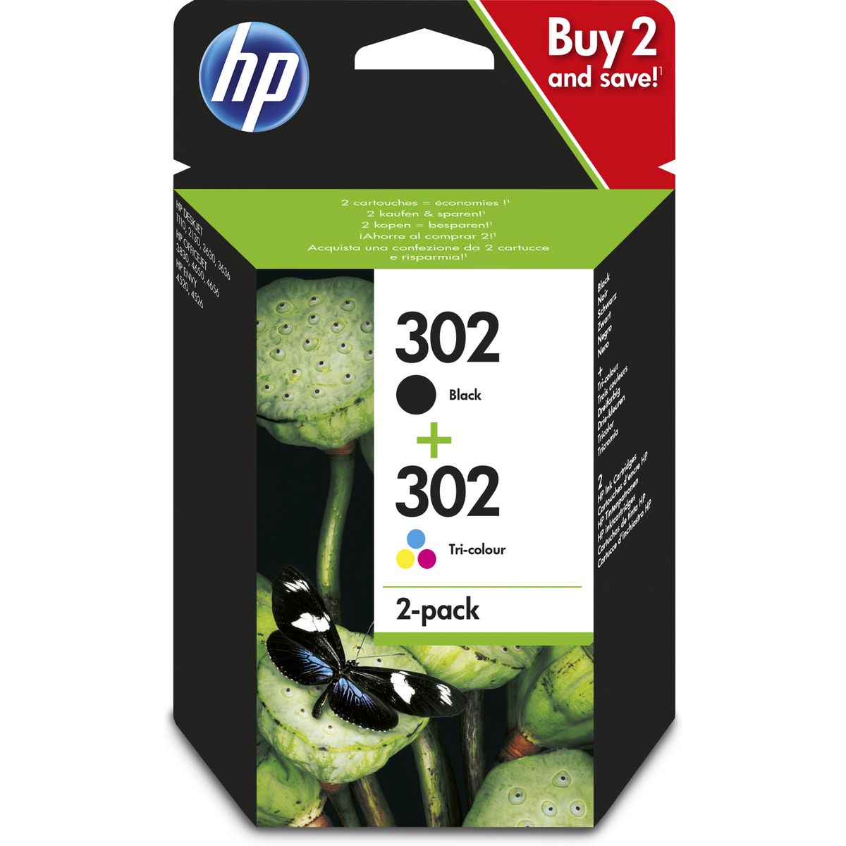 HP 302 Combo 2-pack X4D37AE#301