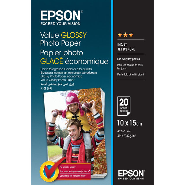 Epson Value Photo Paper 10x15cm 20 Sheets