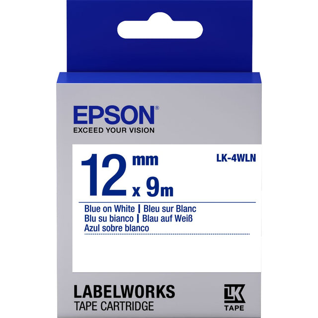 Epson LK-4WLN Standard Bleu/Blanc 12/9 C53S654022