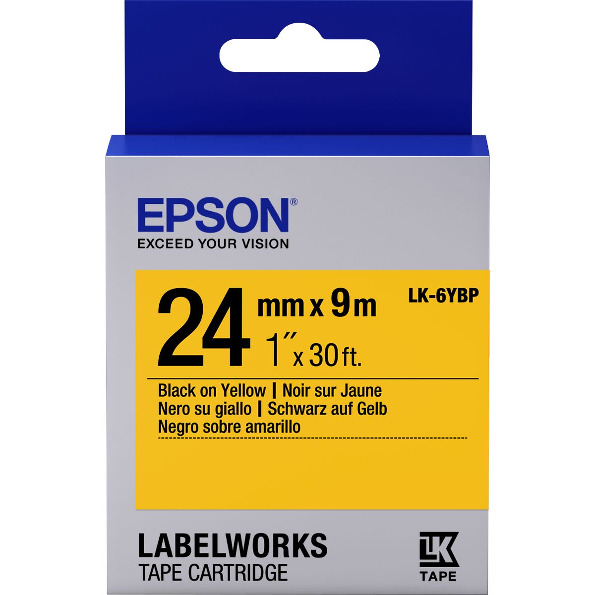 Epson LK-6YBP Couleur Pastel Noir/Jaune