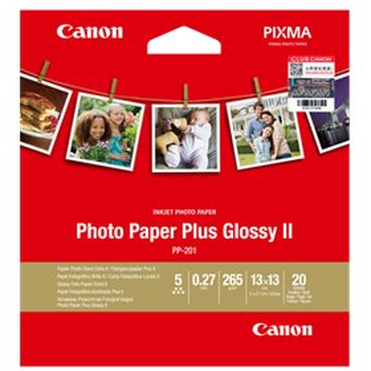 Canon PP-201 Photo Paper Plus 5x5 inch 20 Sheets - image 2 of 2