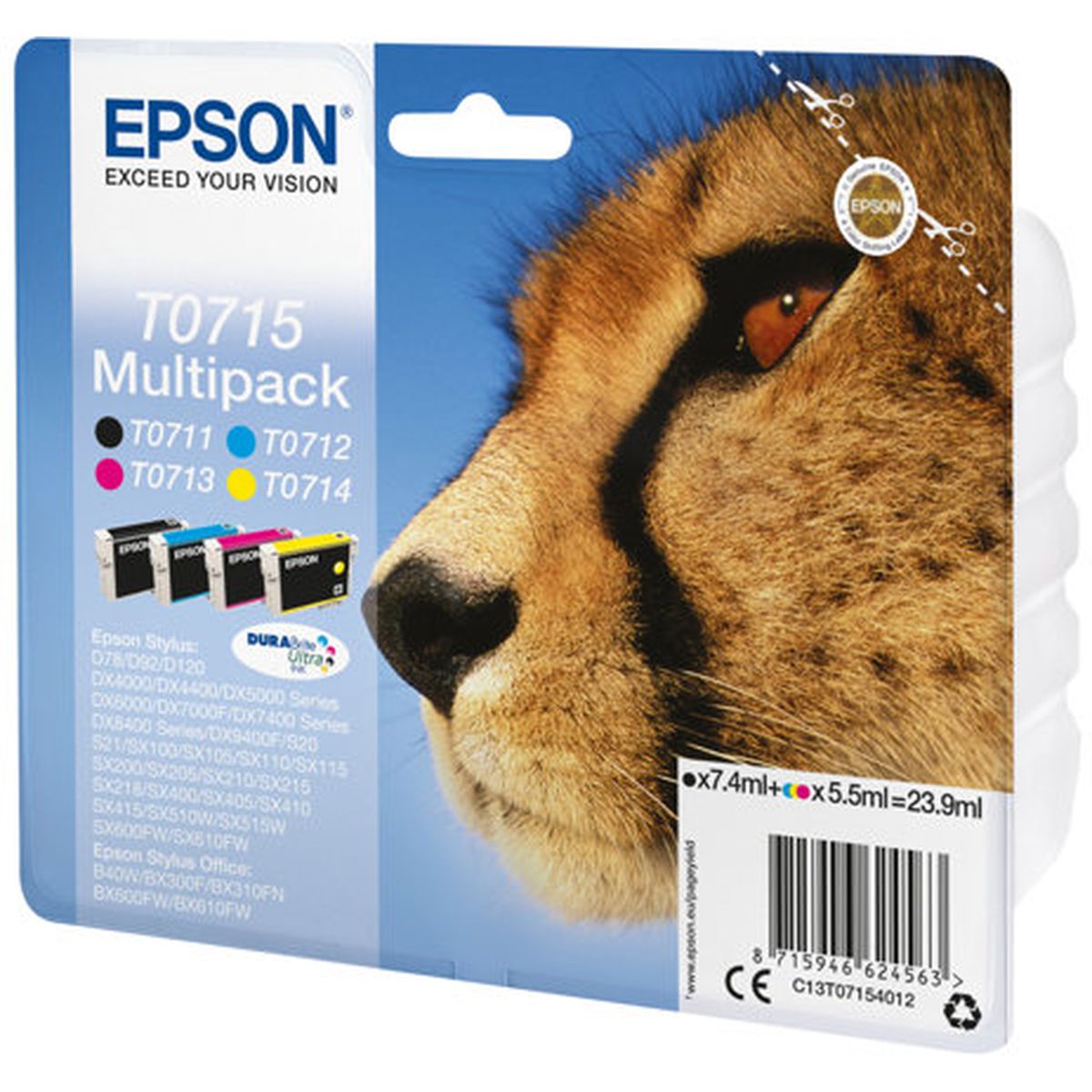 Epson T0715 Multipack BCYM DuraBrite Ultra RF-AM T07154022 - image 2 of 2