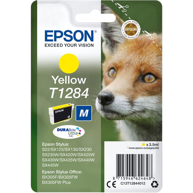 Epson T1284 Ink Cartridge Yellow Standard Capacity 3.5ml 1-p