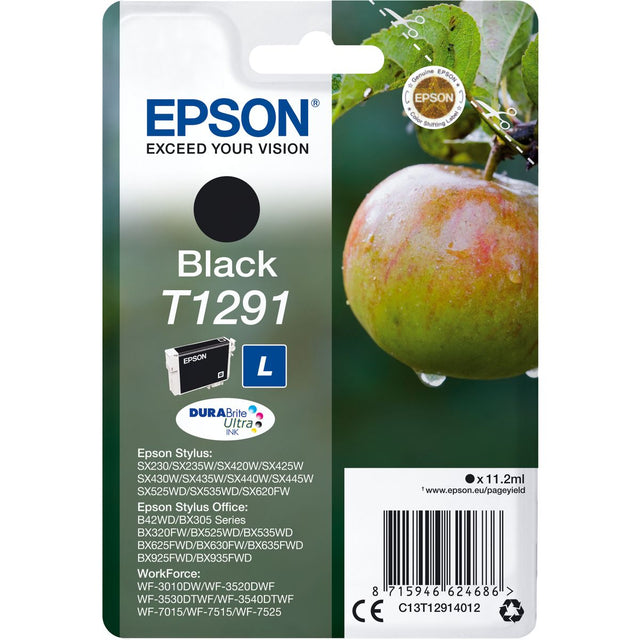Epson T1291 Ink Cartridge Black High Capacity 11.2ml 1-pack