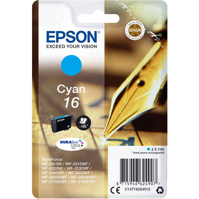 Epson 16 Cyan SC Pen T16224012 EX Alarm