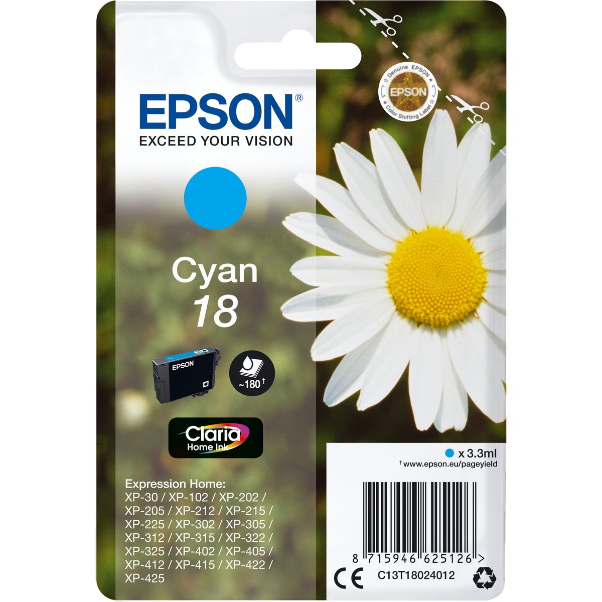 Epson 18 Cyan T18024022 SC Daisy RF-AM