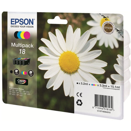 Epson 18 Multipack BCYM SC 15.1ml RF-AM T18064022 - image 3 of 4