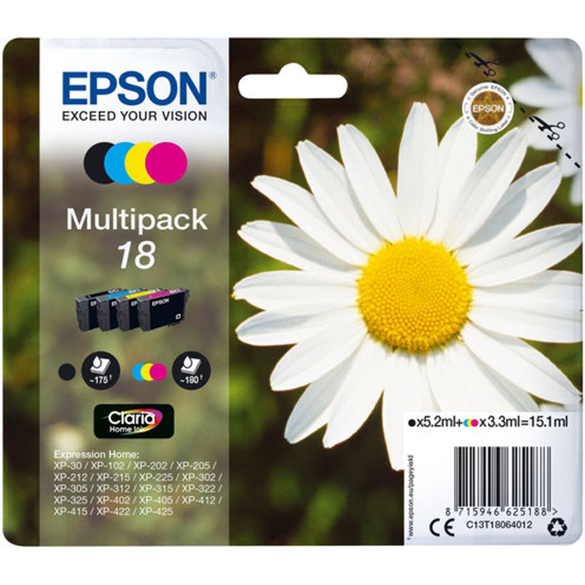 Epson 18 Multipack BCYM SC 15.1ml RF-AM T18064022 - image 4 of 4