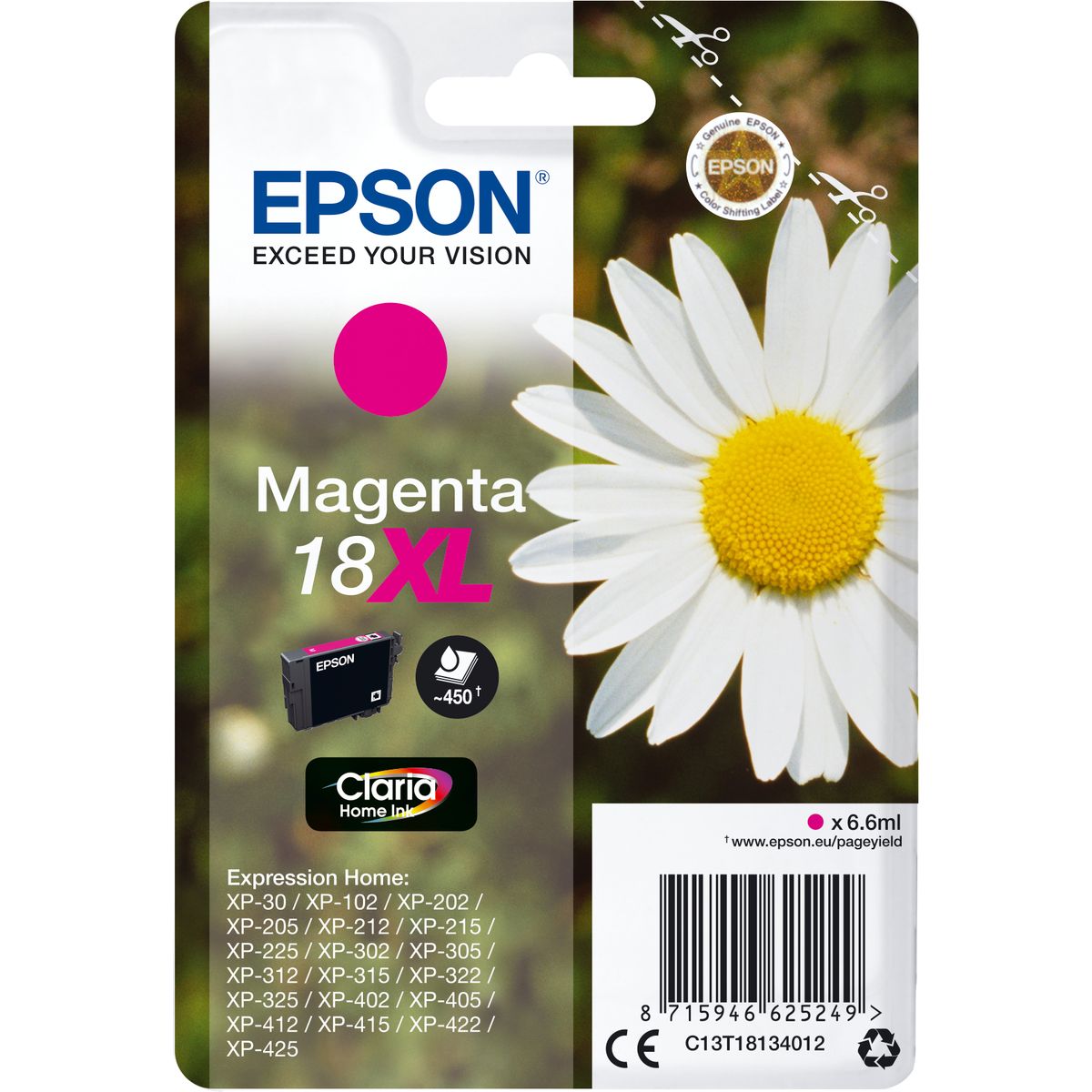 Epson 18XL Magenta HC 6.6ml RF-AM T18134022