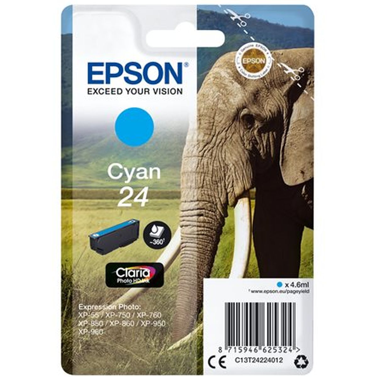 Epson 24 Cyan SC 4.6ml T24224012 - image 3 of 3