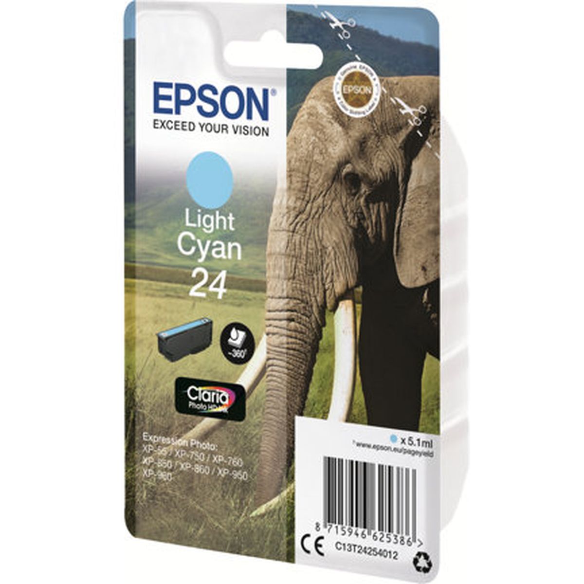 Epson 24 Ink Cartridge Light Cyan Standard Capacity 5.1ml 3 - image 2 of 2