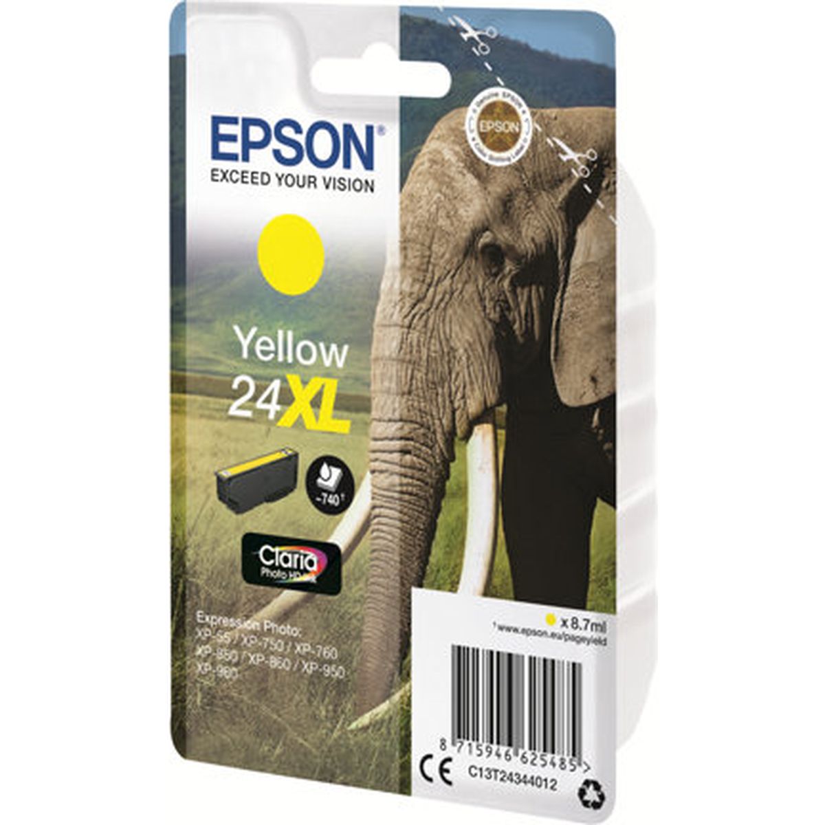 Epson 24XL Ink Cartridge Yellow High Capacity 8.7ml 740 Pagi - image 2 of 2