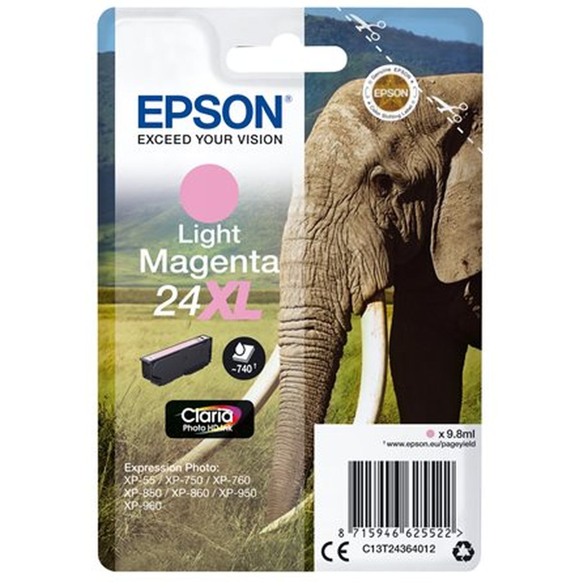 Epson 24XL Light Magenta High Capacity 9.8ml Zonder Alarm - image 3 of 3