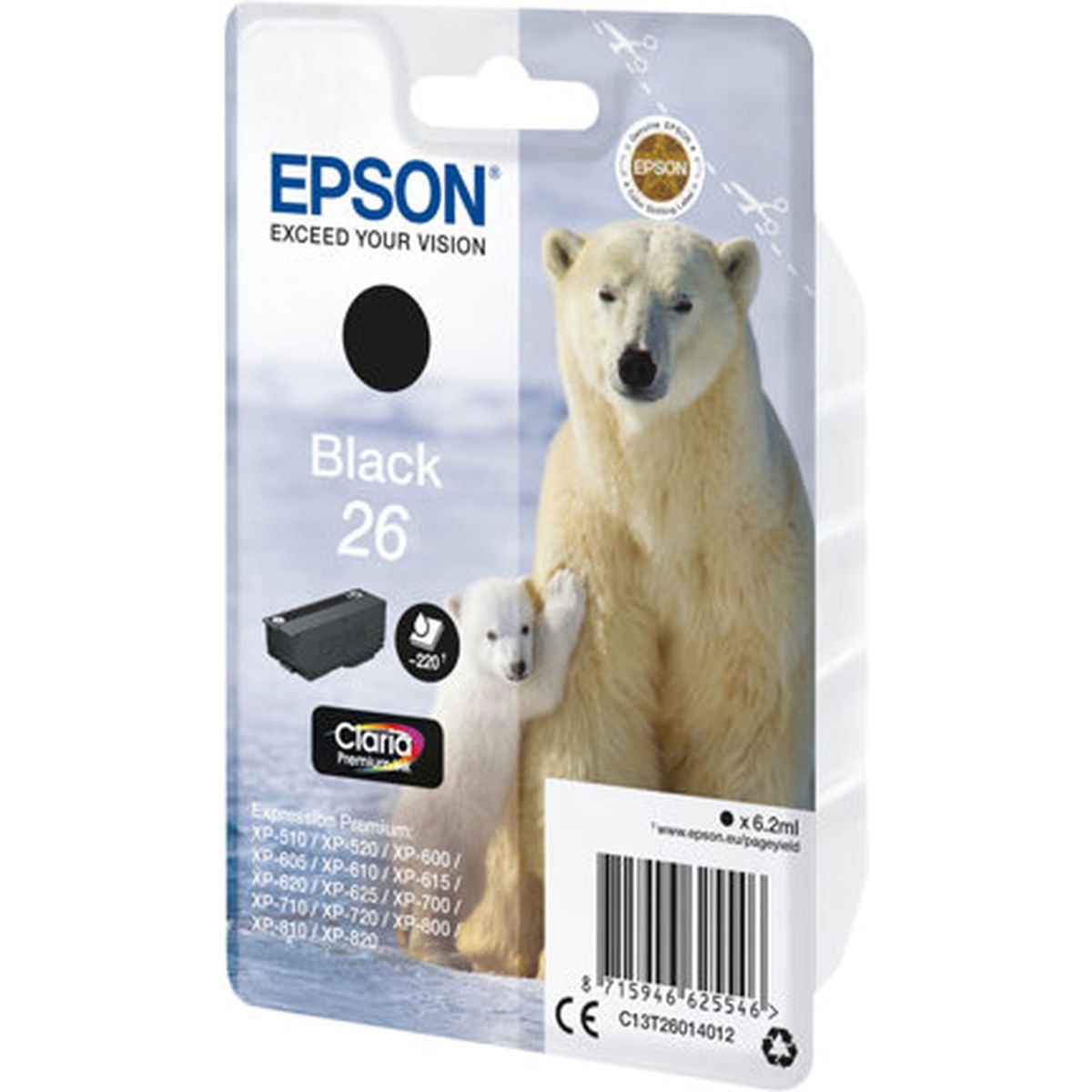 Epson 26 Black SC 6.2ml RF-AM Blister T26014022 - image 2 of 2