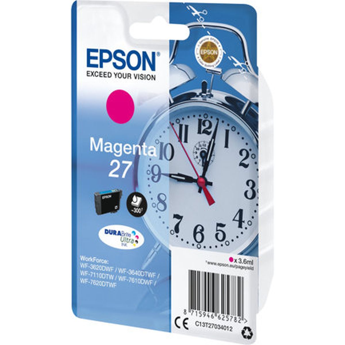 Epson 27 Ink Cartridge Magenta Standard Capacity 3.6ml 350 P - image 2 of 2