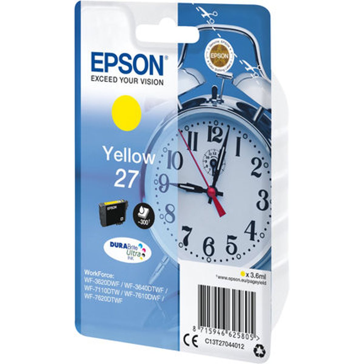 Epson 27 Ink Cartridge Yellow Standard Capacity 3.6ml 350 PA - image 2 of 2