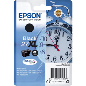 Epson 27XL Ink Cartridge Black High Capacity 17.7ml 1.100 PA