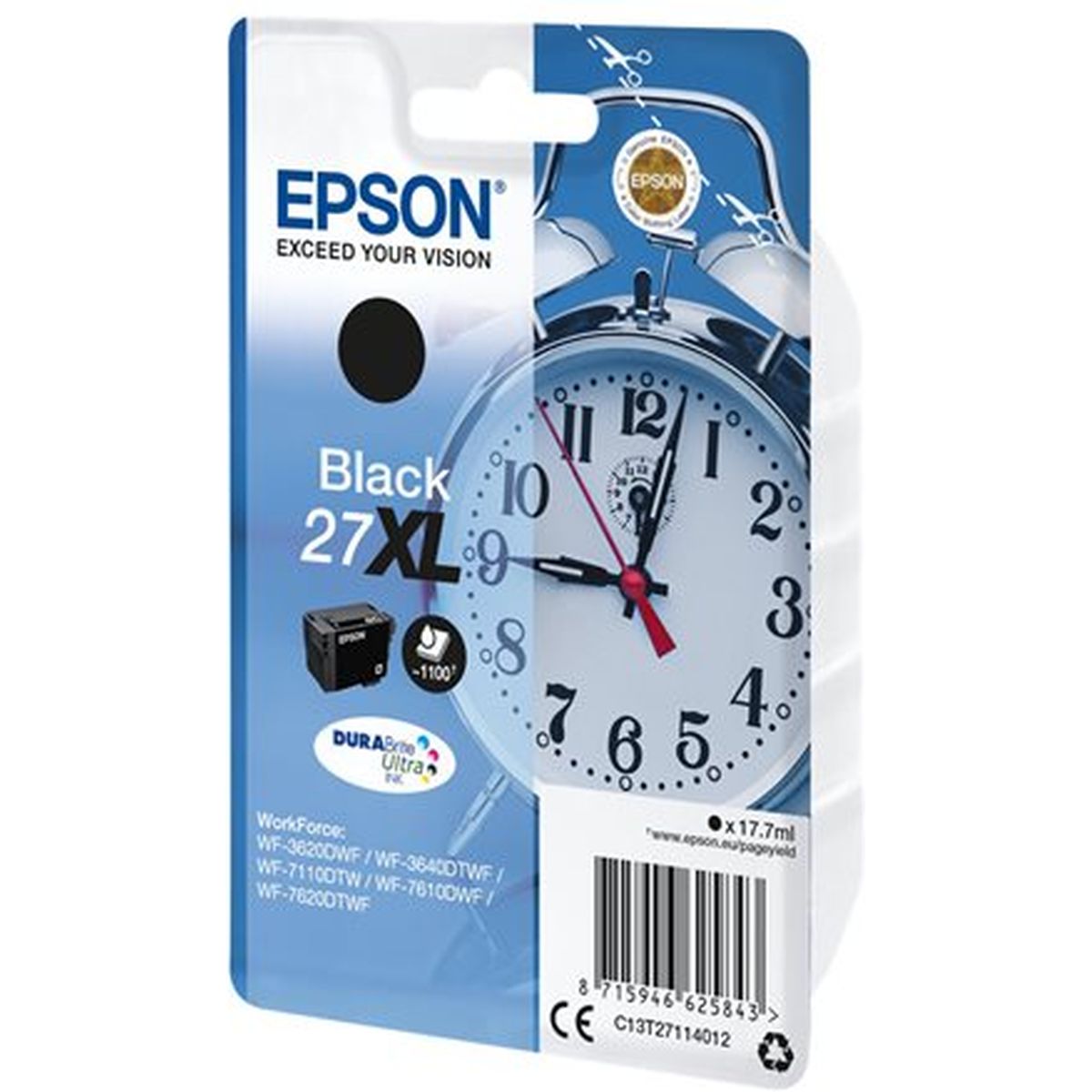 Epson 27XL Ink Cartridge Black High Capacity 17.7ml 1.100 PA - image 2 of 2