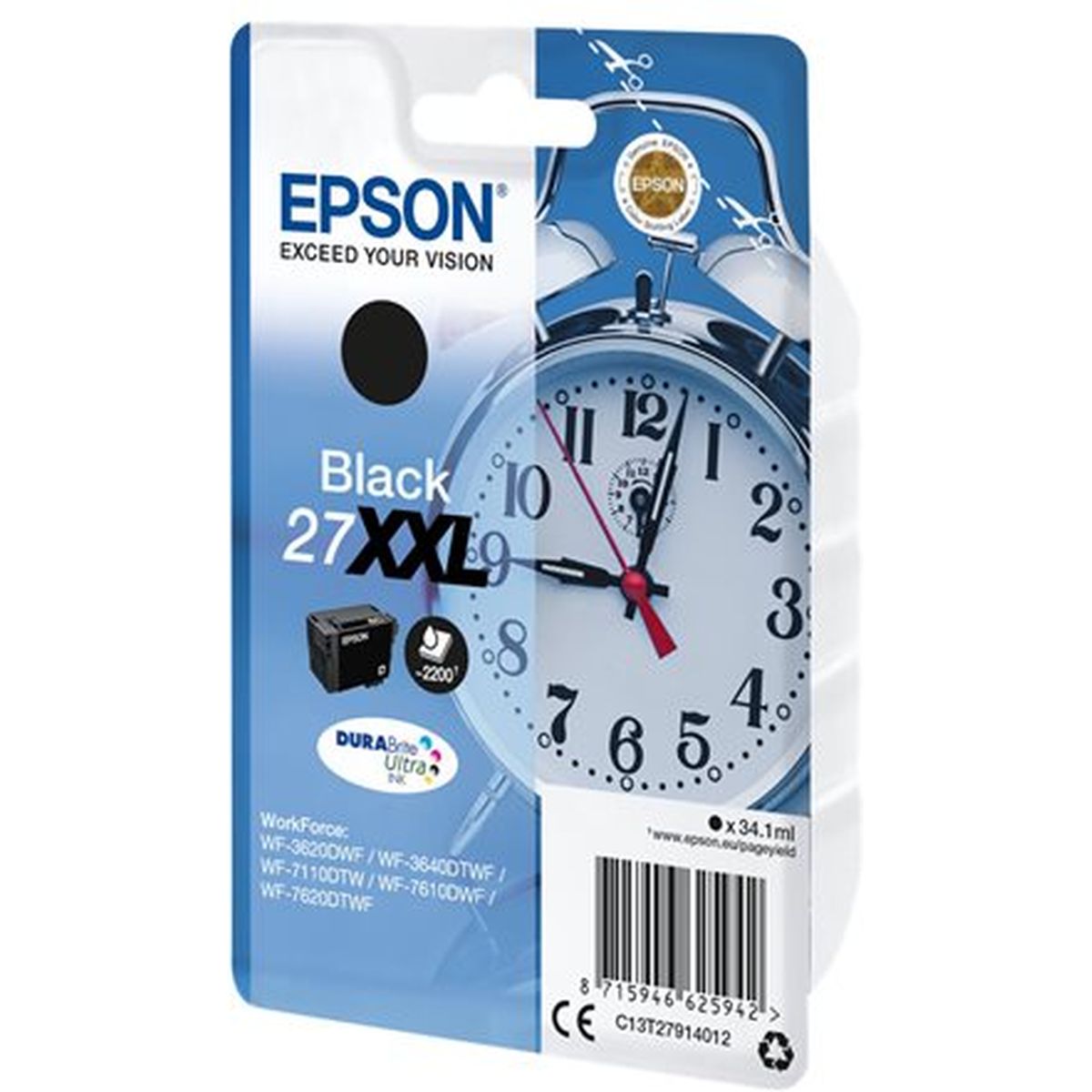 Epson 27XXL Ink Cartridge Black Extra High Capacity 34.1ml 2 - image 2 of 2