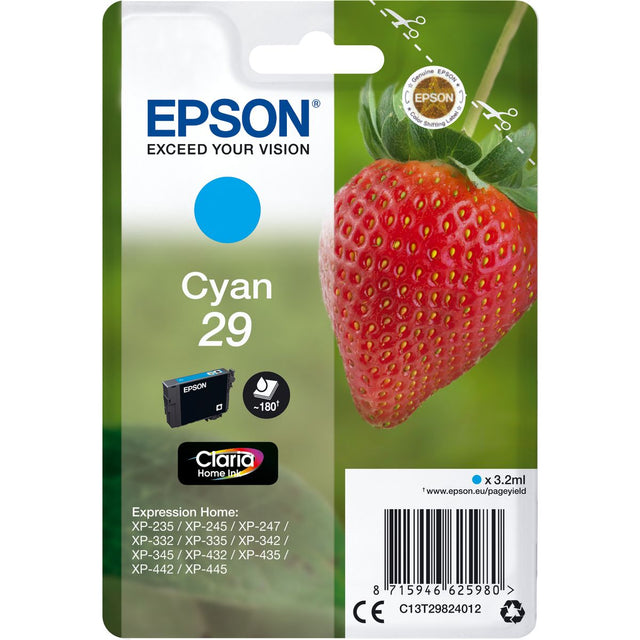 Epson 29 Cyan Fraise Claria Home T29824022