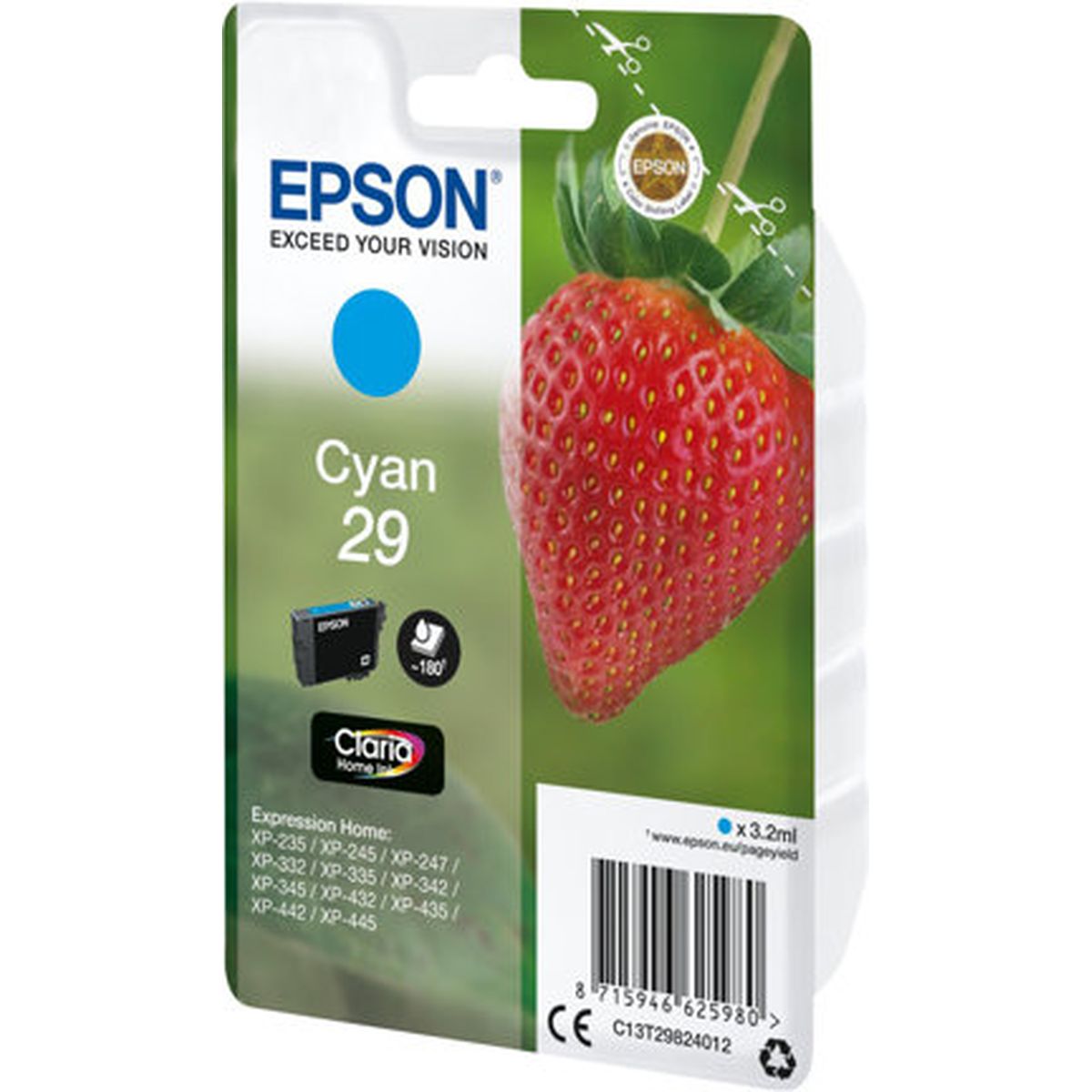 Epson 29 Cyan Fraise Claria Home T29824022 - image 2 of 2