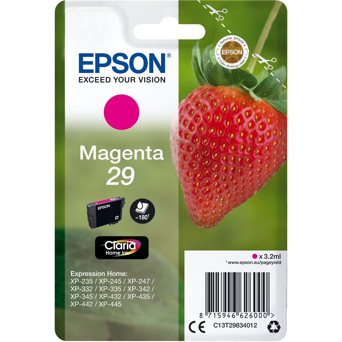 Epson 29 Magenta Claria Home T29834012