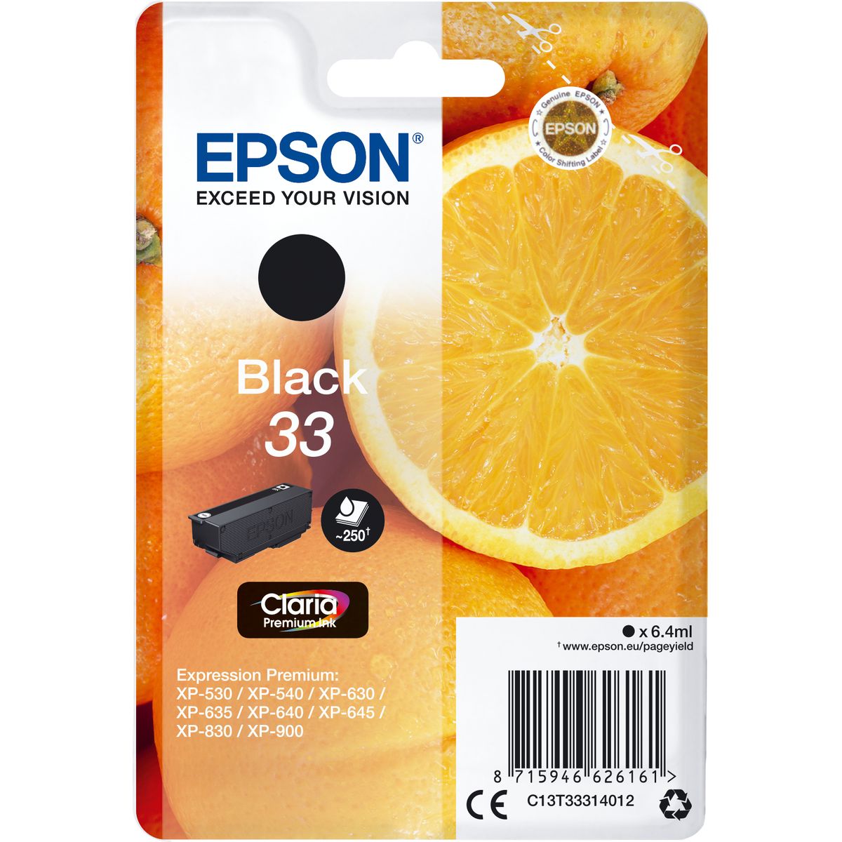 Epson Cartouche Oranges Ink Claria Premium Black