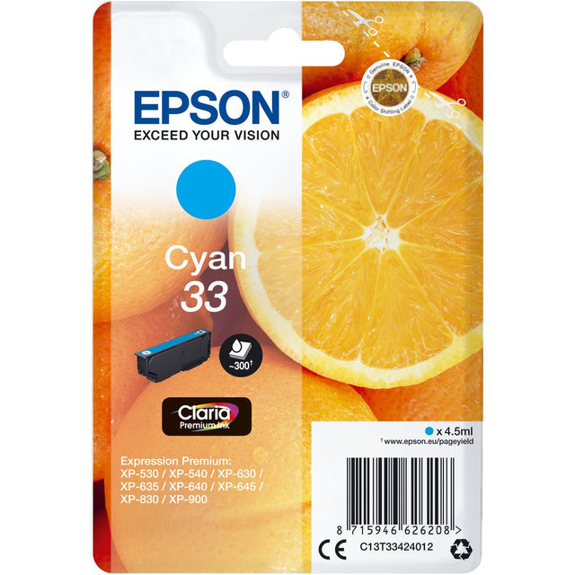 Epson 33 Oranges Claria Premium Cyan