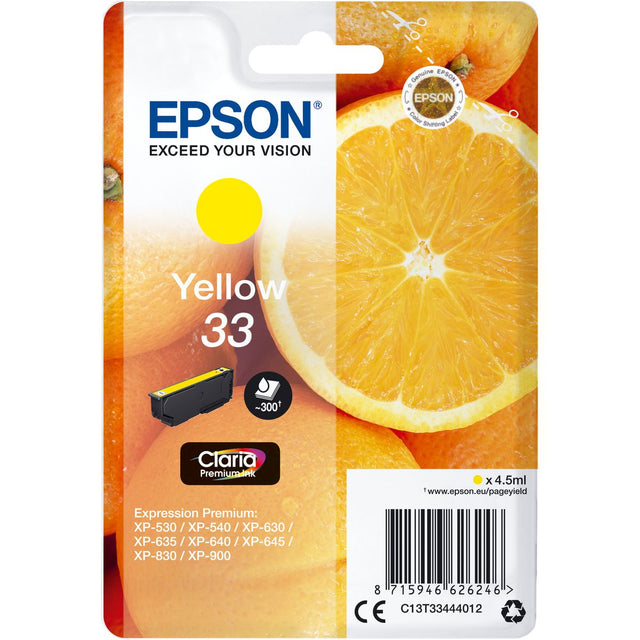 Epson 33 Oranges Claria Premium Yellow