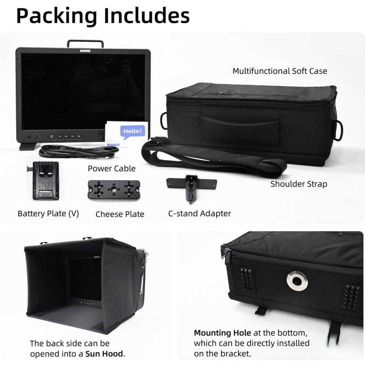 Osee Field Monitor 15.4 inch High Brightness HDR - 1500 Nits (MEGA15S-Kit) - image 2 of 5