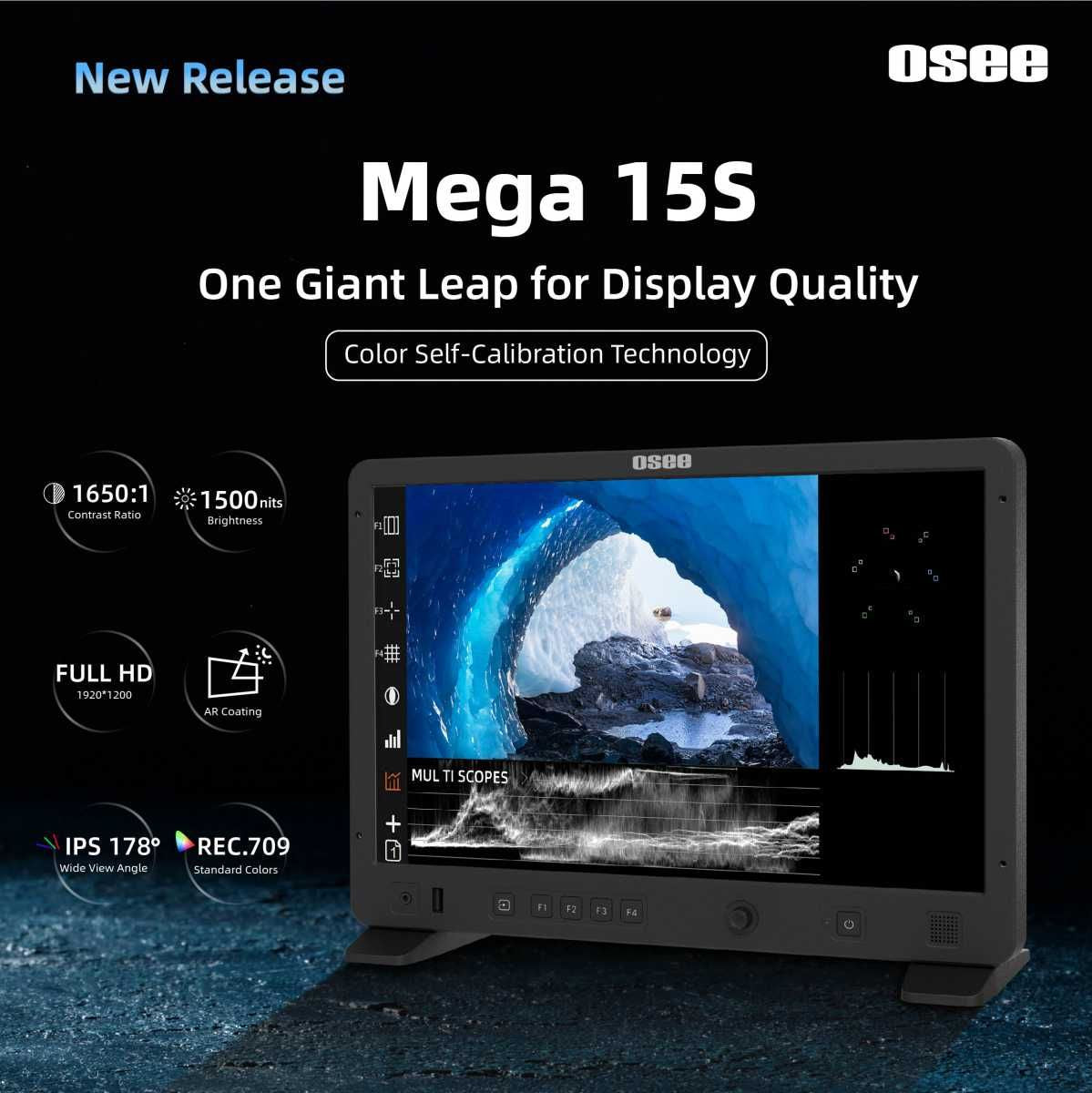 Osee Field Monitor 15.4 inch High Brightness HDR - 1500 Nits (MEGA15S-Kit) - image 5 of 5