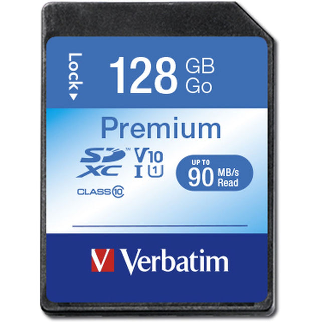 Verbatim Premium Flashgeheugenkaart 128 GB UHS Class 1 / CLASS10 600X SDXC UHS-I