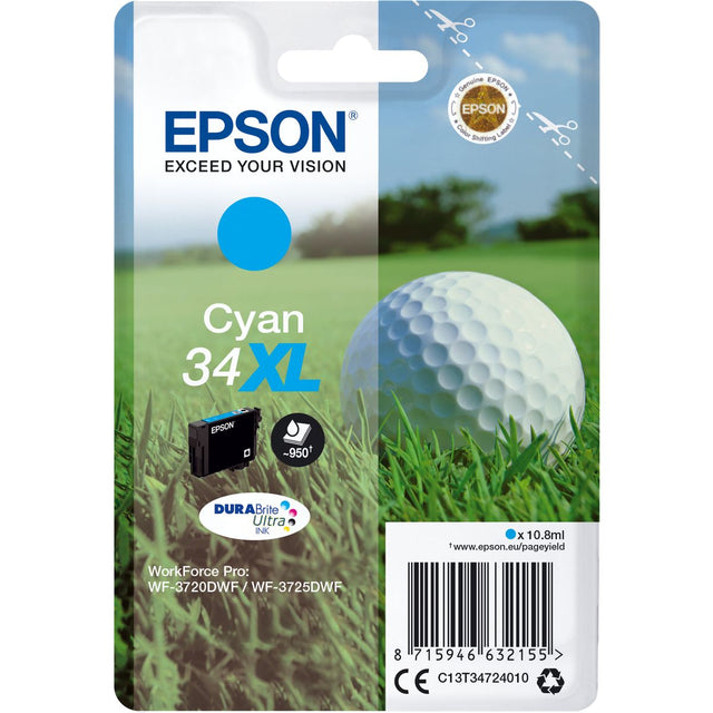 Epson 34XL Cyan DuraBrite Ink Ultra (XL)