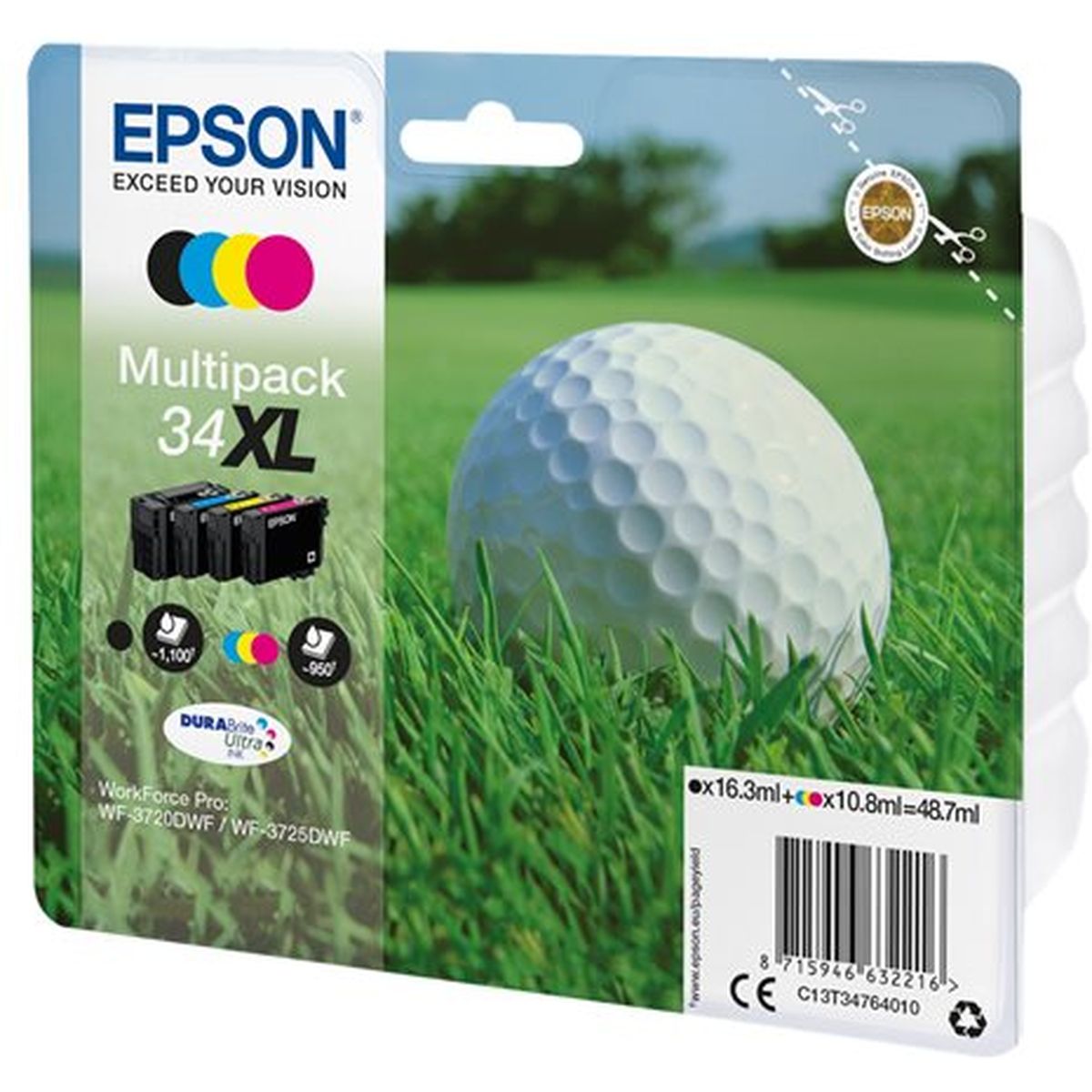 Epson 4-COLOURS 34XL DuraBrite Ink Ultra CMYK (XL) - image 3 of 3