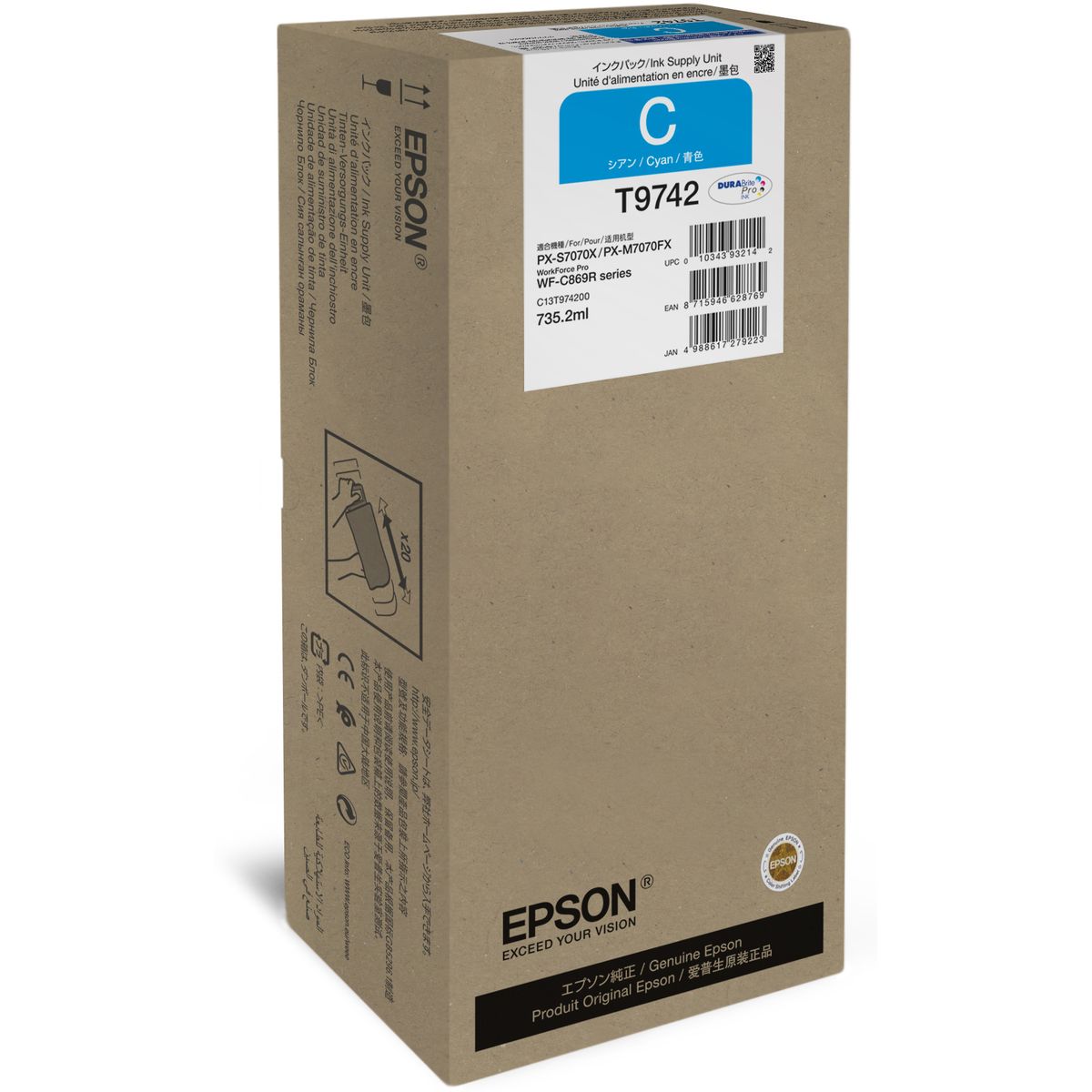 Epson Ink Tank Cyan XXL 84.000 Pages WF-C869R