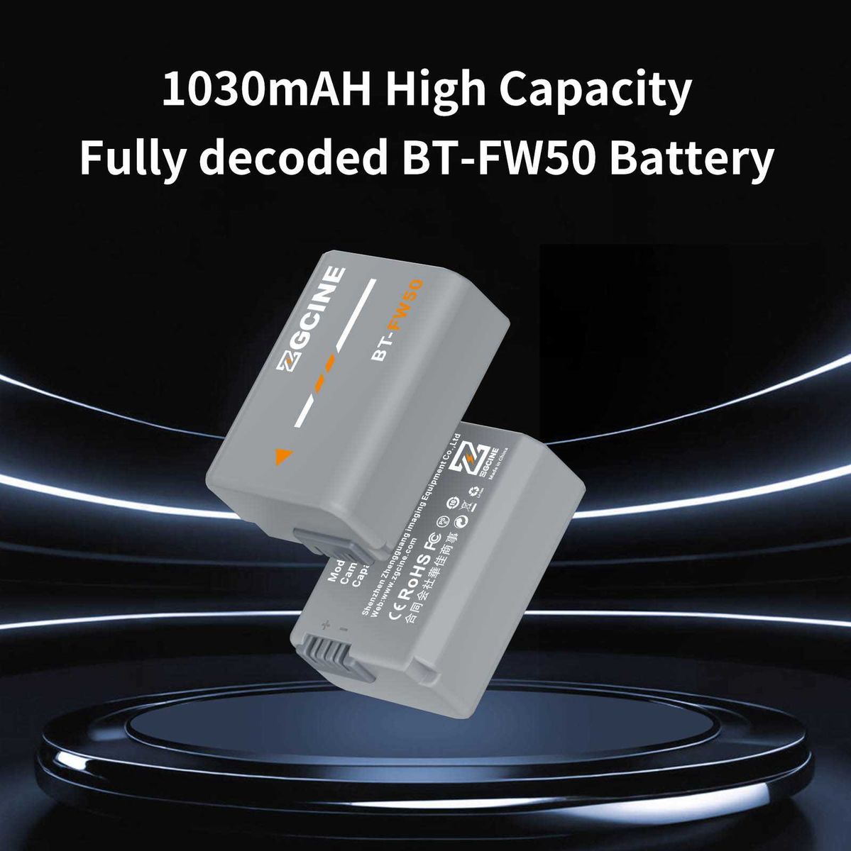 ZGCINE Battery Sony NP-FW50 (BT-FW50) - image 3 of 5