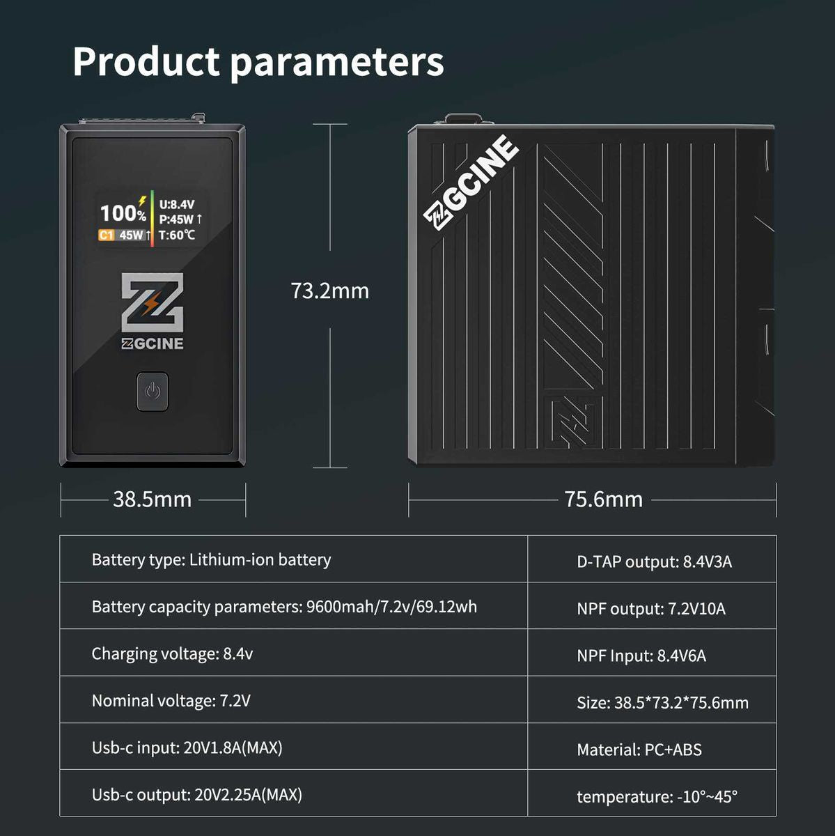 ZGCINE Battery Sony NPF970 L-Serie (BT-NPF970) - image 3 of 5