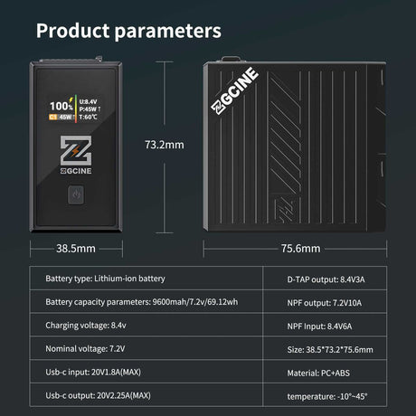 ZGCINE Battery Sony NPF970 L-Serie (BT-NPF970) - image 3 of 5