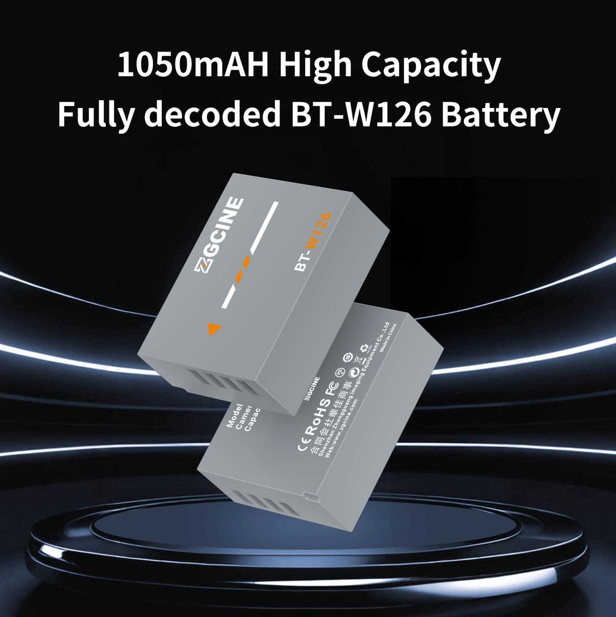 ZGCINE Battery Fujiffilm NP-W126 (BT-W126) - image 2 of 5