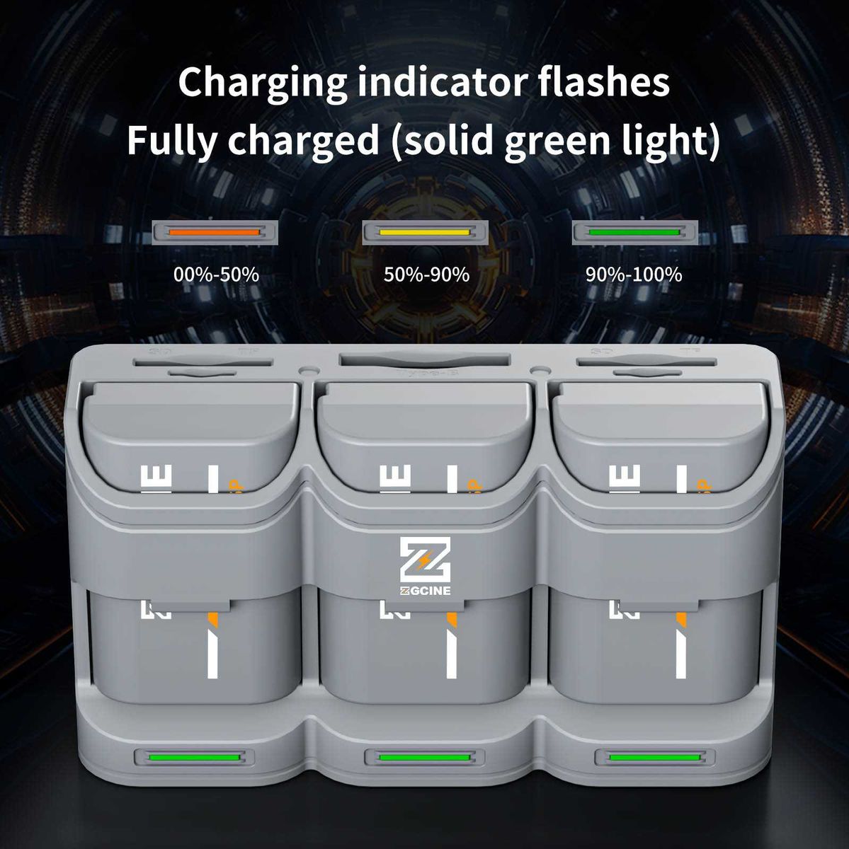 ZGCINE Charging Case For 3 Accu's Canon LP-E6 (PC3-LPE6) - image 3 of 5